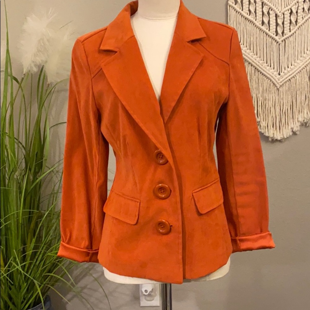 Ring your personality orange blazer